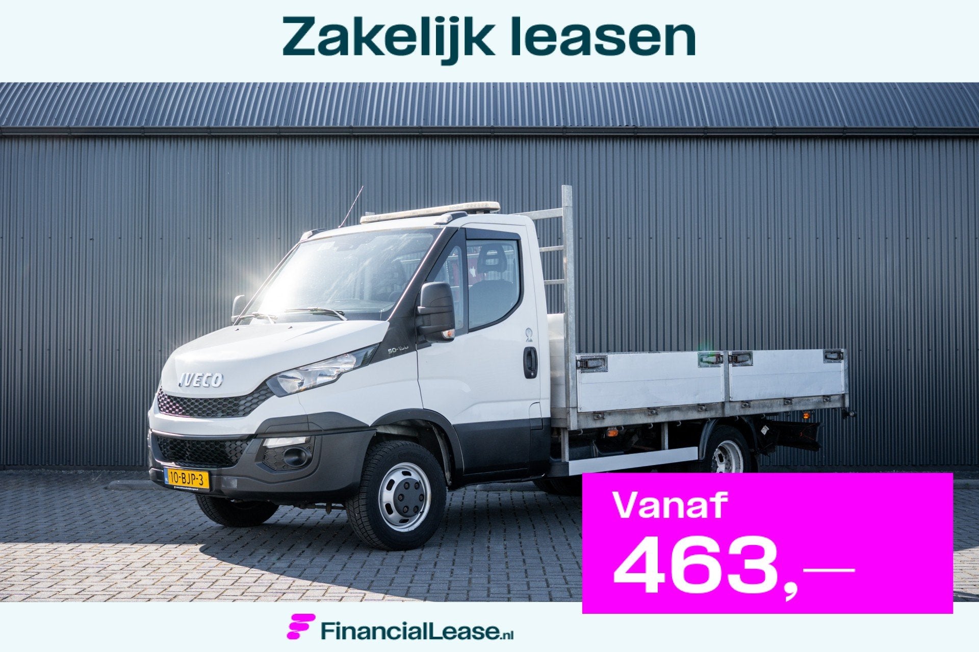 Iveco Daily 50C15 3.0L | Open Laadbak | Kraan | Euro 6 | 1st, 145 pk, 4 cilinders, Iveco, Wit