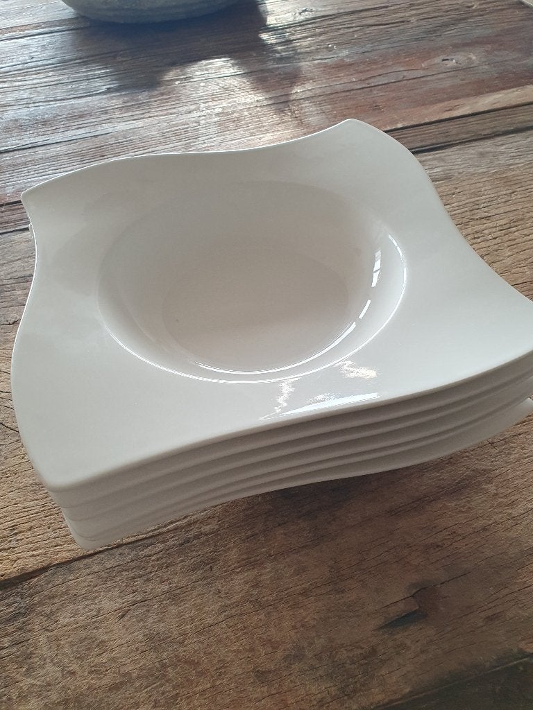 6 pasta borden Villeroy & boch new Wave, Villeroy & Boch, Ophalen of Verzenden, Zo goed als nieuw, Bord(en)