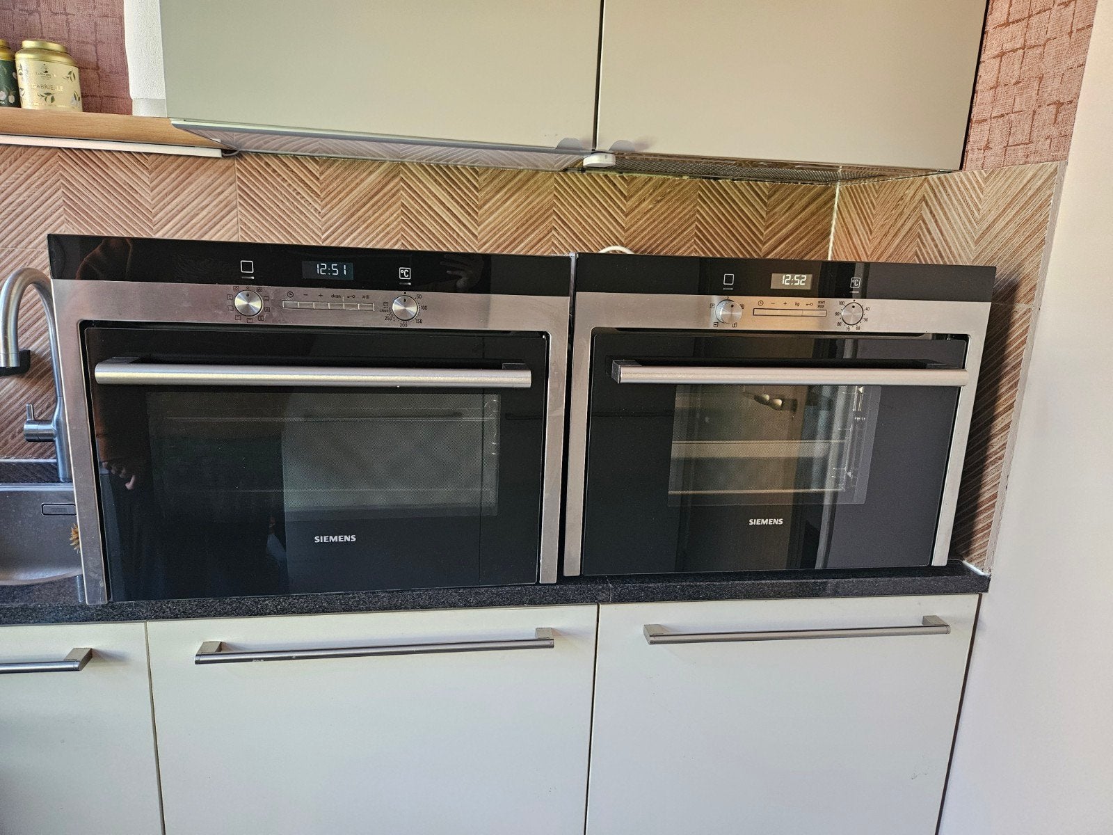 Set Siemens Inbouwovens Oven + Stoomoven - goede staat, Ophalen, 45 tot 50 cm, Hete lucht, 60 cm of meer