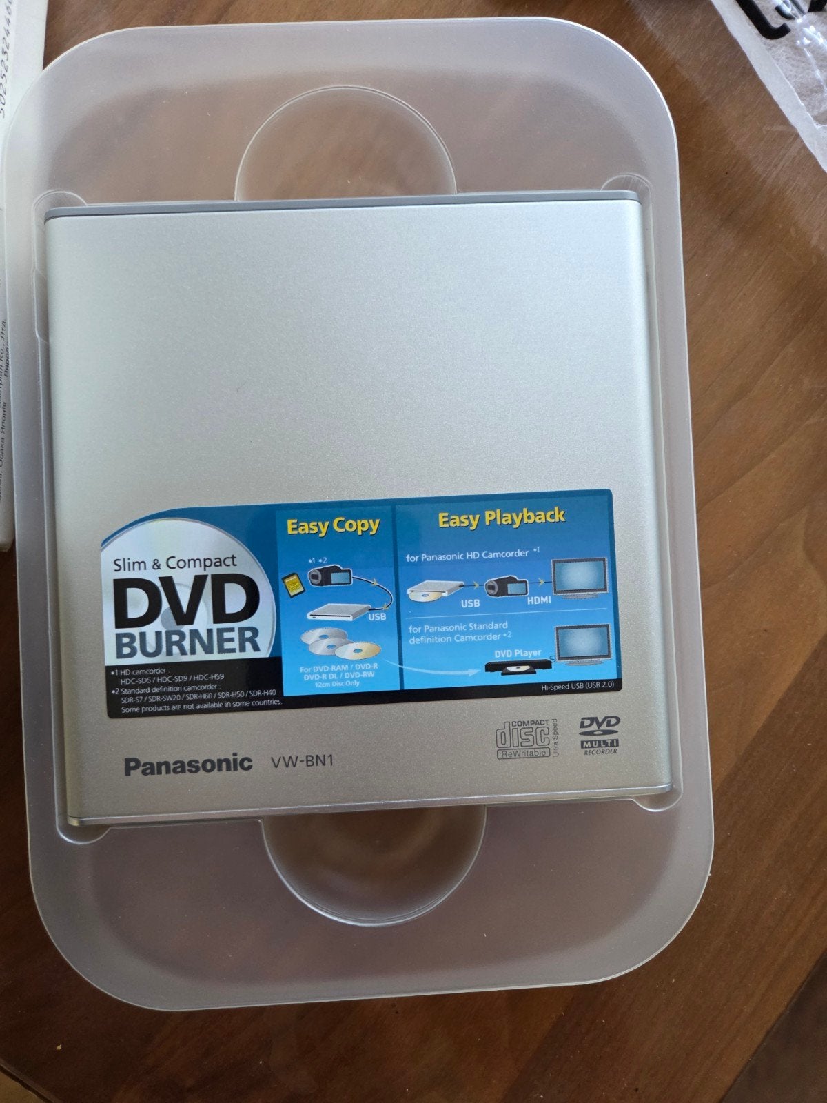 Panasonic VW-BN1 DVD Brander/Recorder - Slim & Compact, Panasonic, Draagbaar, Dvd-recorder, Ophalen of Verzenden
