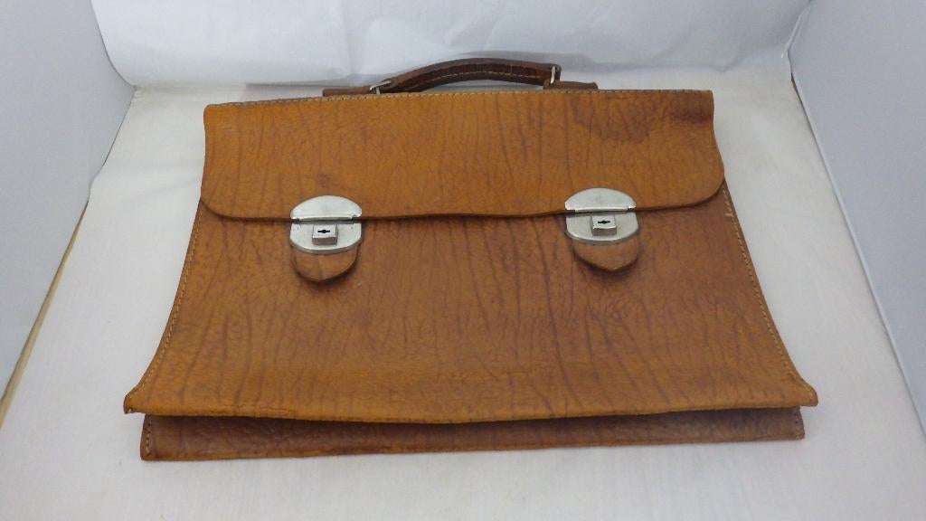 mooie retro schooltas van leer, Ophalen of Verzenden, Overige typen