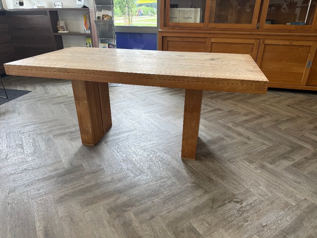 teakhouten tafel, Huis en Inrichting, Tafels | Eettafels, Gebruikt, 50 tot 100 cm, 150 tot 200 cm, Rechthoekig, Teakhout, Ophalen