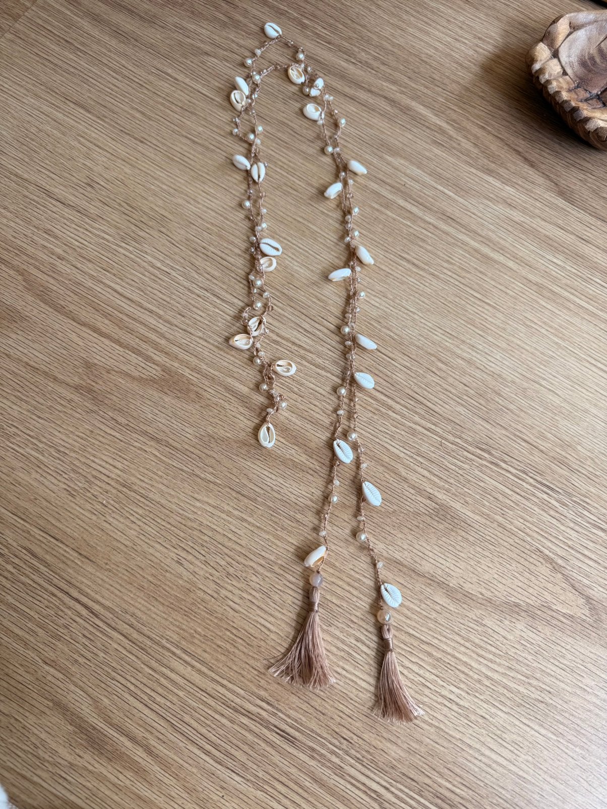 Kauri parel ketting, Sieraden, Tassen en Uiterlijk, Kettingen, Verzenden, Nieuw, Overige kleuren, Steen of Mineraal