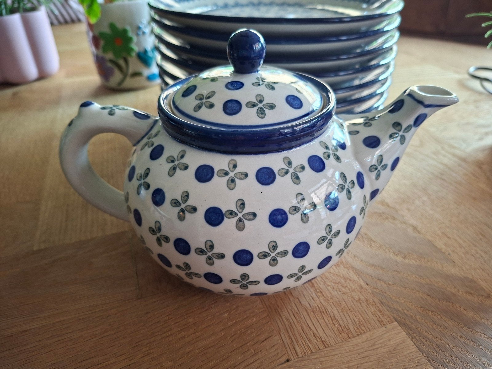 Bunzlau theepot - 1300 ml, Huis en Inrichting, Gebruikt, ., Keramiek, Overige typen