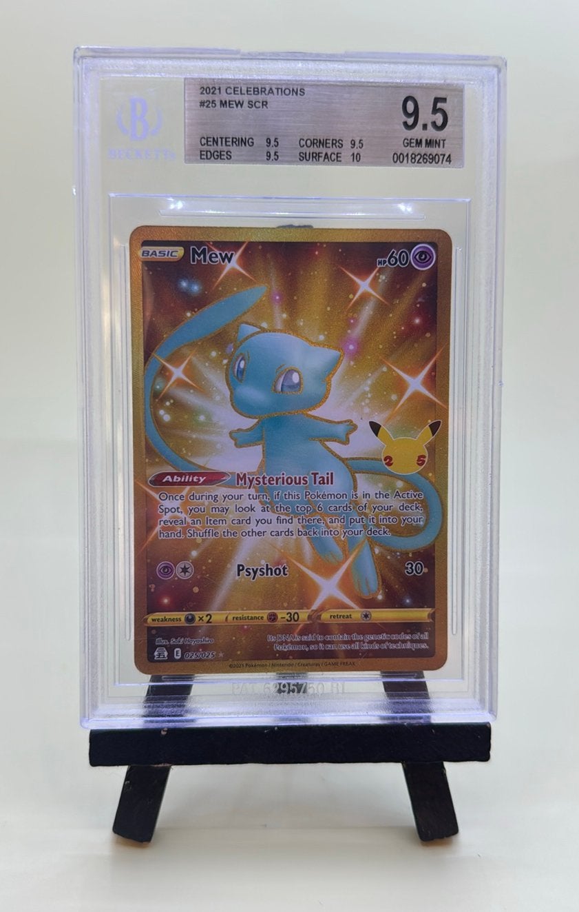 Mew gold celebrations 025/025 graded becket 9.5, Ophalen of Verzenden, Zo goed als nieuw