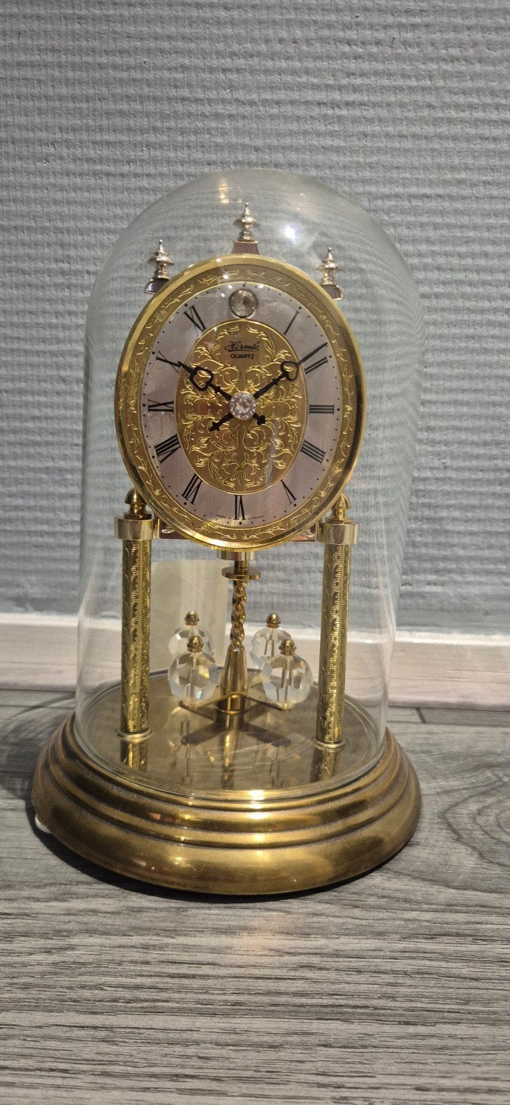 Hermle Quartz Tafelklok met Swarovski Kristallen, Ophalen of Verzenden