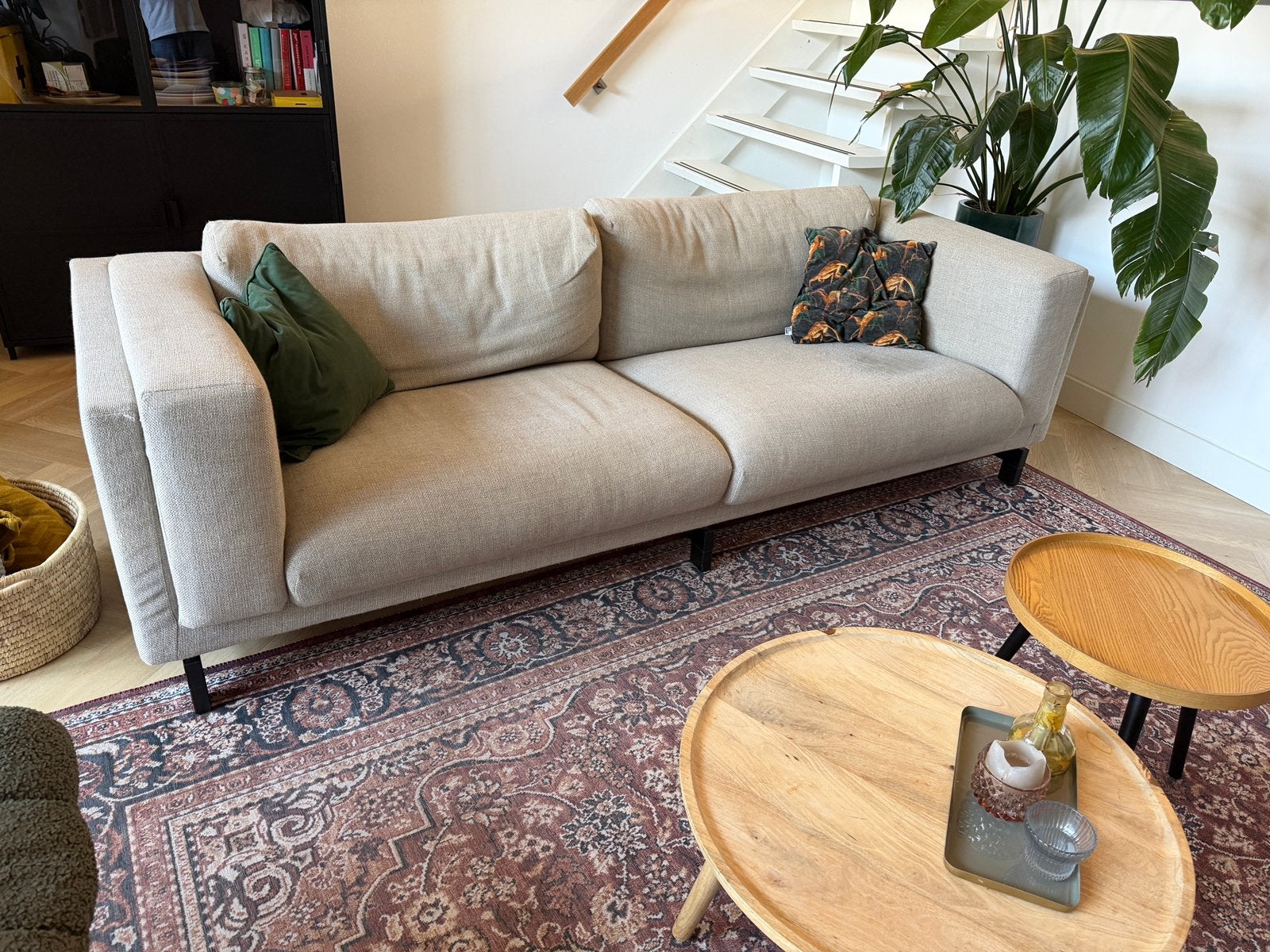 Bank 3 zits (251 cm breed) Ikea Nockeby, Huis en Inrichting, Ophalen, Overige materialen, 250 tot 300 cm, Gebruikt