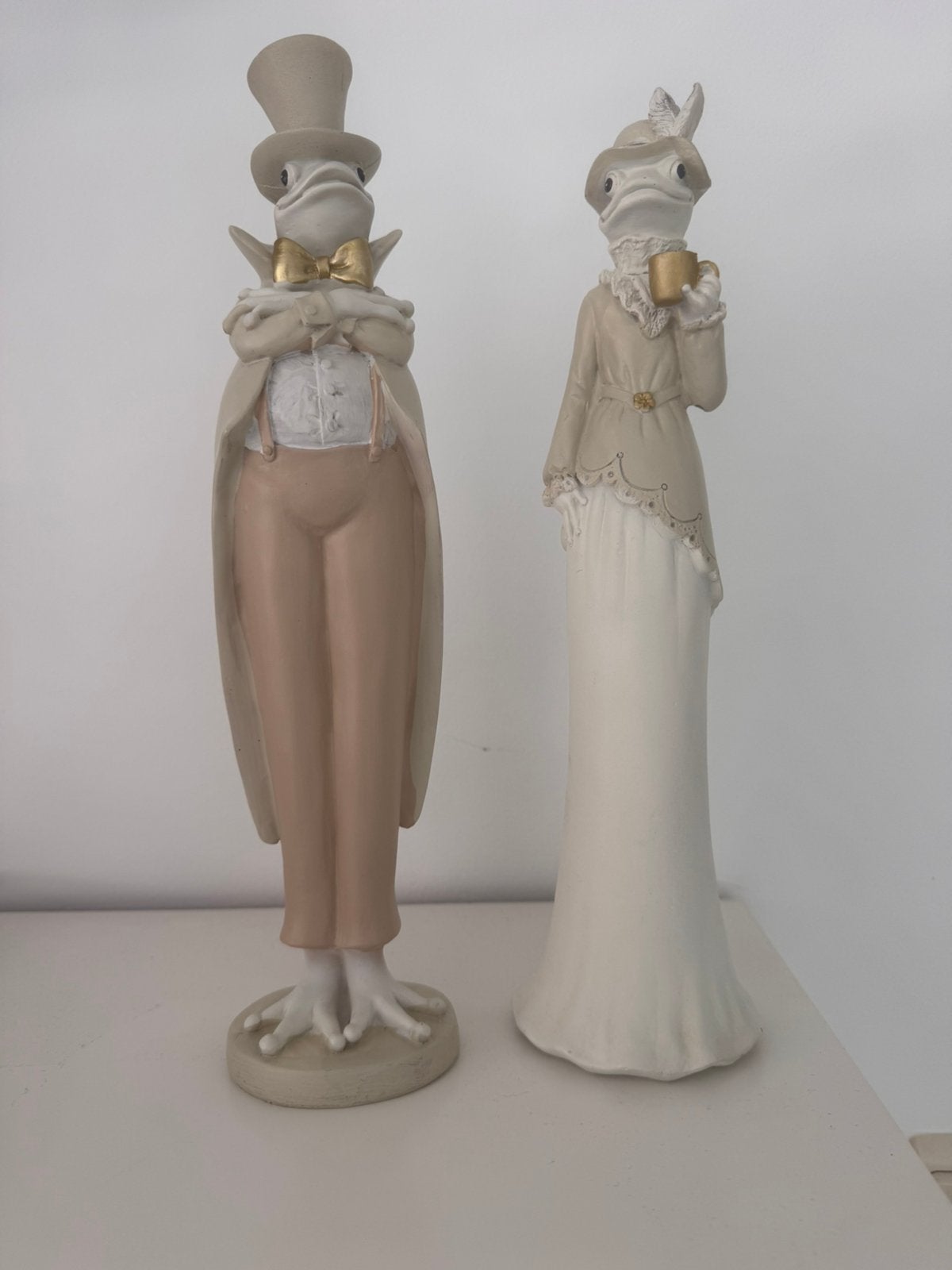 Gipsen beeldjes kikkerfiguren, Ophalen of Verzenden