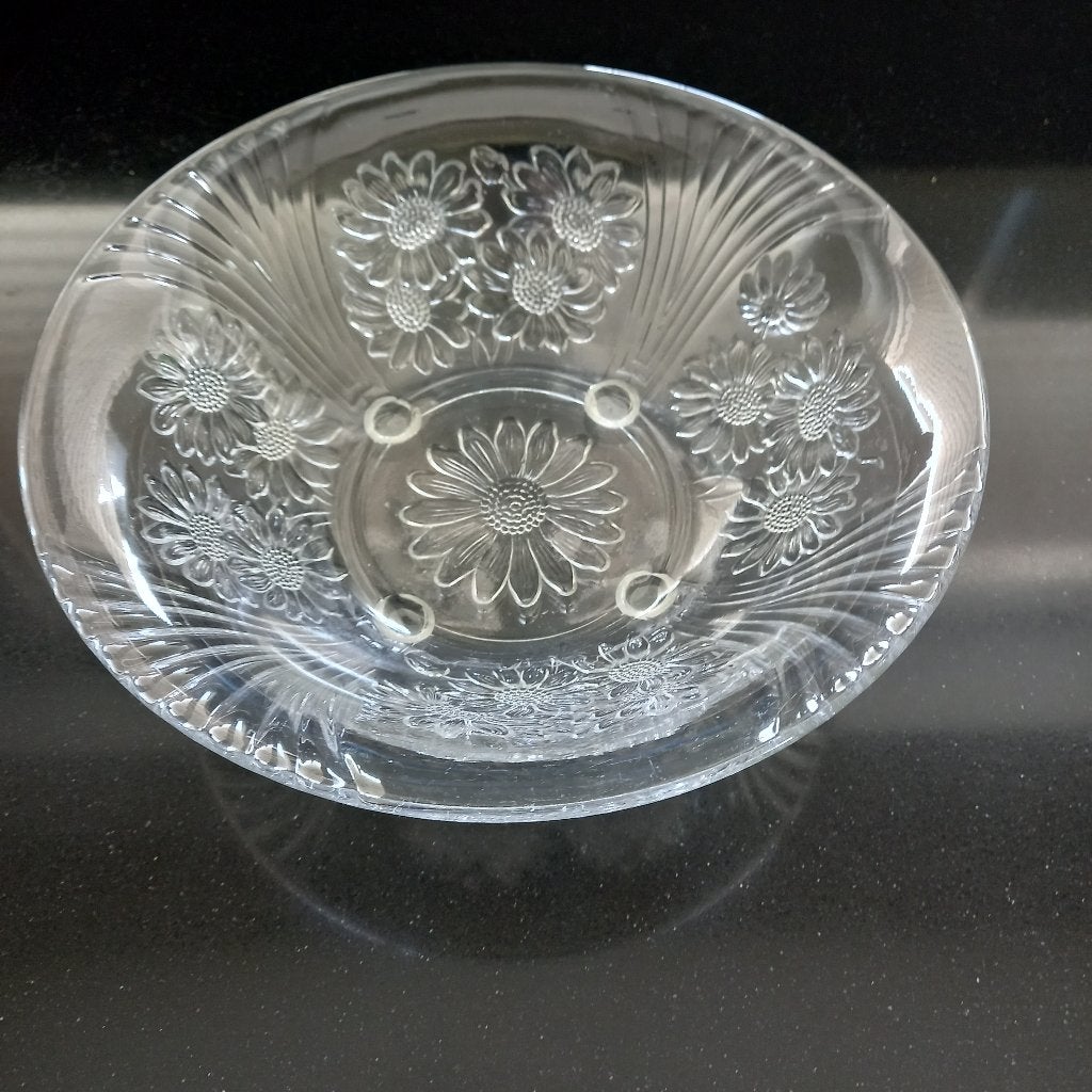 Oud glazen fruitschaal 27 cm doorsnee., Ophalen of Verzenden, Gebruikt, Rond, Glas