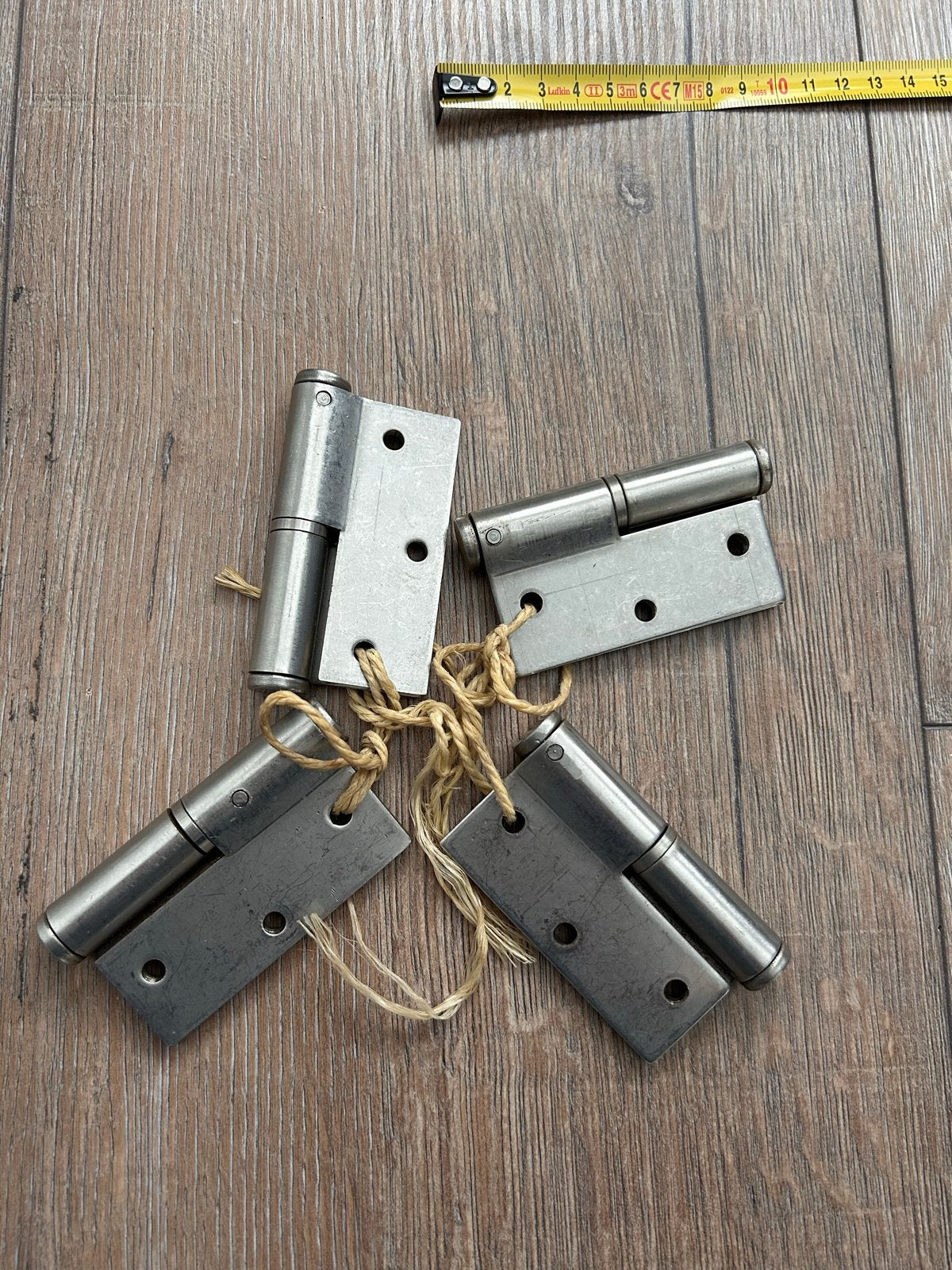 Set van 4 zware RVS scharnieren, Ophalen of Verzenden, Gebruikt, Rvs, Scharnier