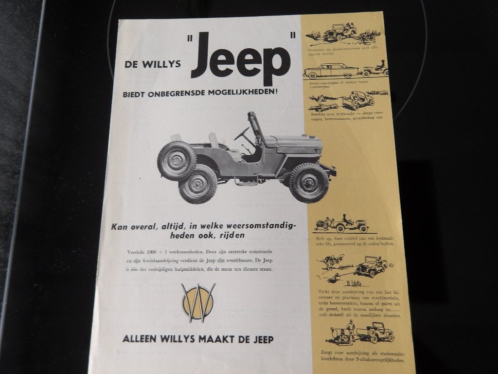 Originele Nederlandse folder Willys JEEP - Zeldzaam!, Verzenden, Zo goed als nieuw, Overige merken