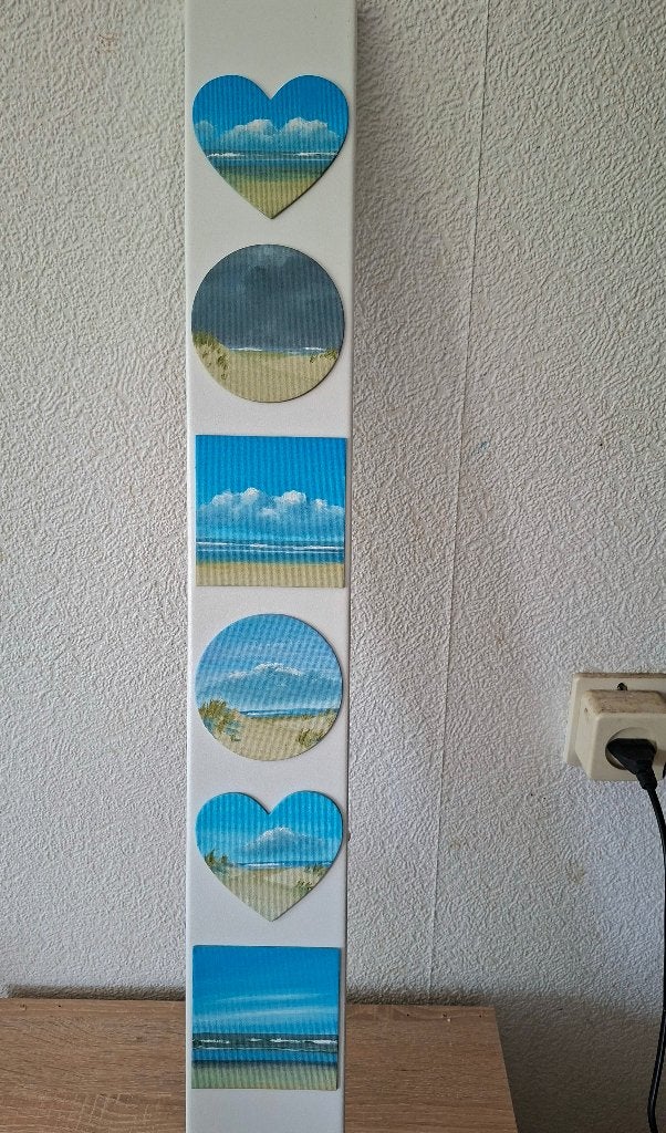 Koelkastmagneetcanvasjes olieverf, Antiek en Kunst, Landschap, Ophalen of Verzenden, Gelimiteerde oplage, Olieverf