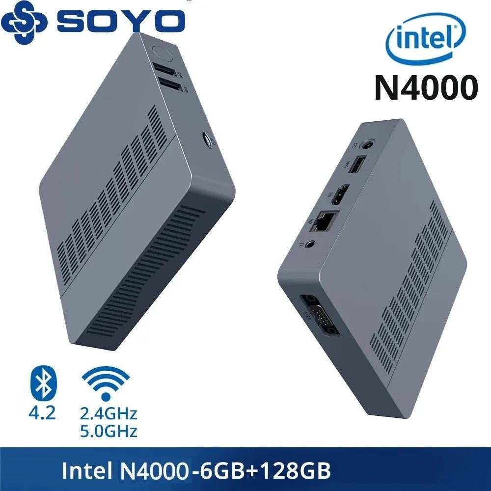 SOYO M2 Air Mini PC 6GB RAM, 128GB EMMC, Computers en Software, Desktop Pc's, Ophalen of Verzenden, Zo goed als nieuw