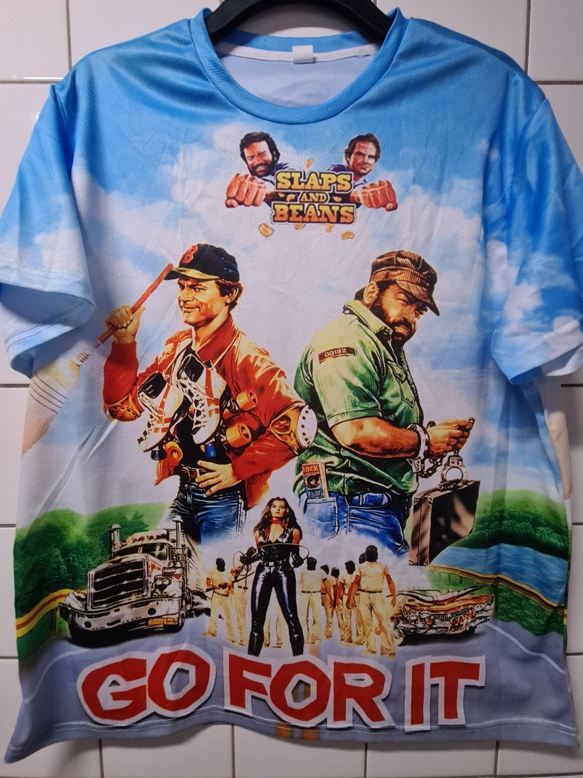 Bud Spencer en Terence Hill T-shirt - Go For It, Onbekend, Meerkleurig, Nieuw, Overige maten
