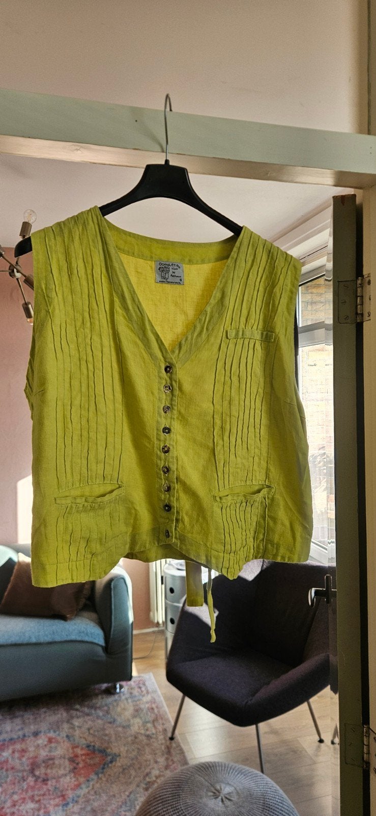 Linnen vestje van Completo Lino by Arthuro in maat S, Ophalen of Verzenden, Zo goed als nieuw, Maat 36 (S), Completo by Arthuro