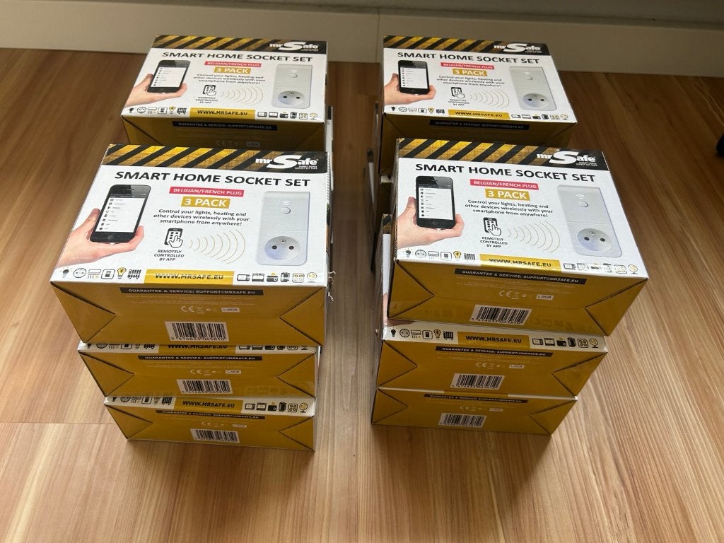 Mr Safe Smart Home Socket Set 3-pack – slimme stekkers – €20, Ophalen of Verzenden, Nieuw, Wit, Kunststof