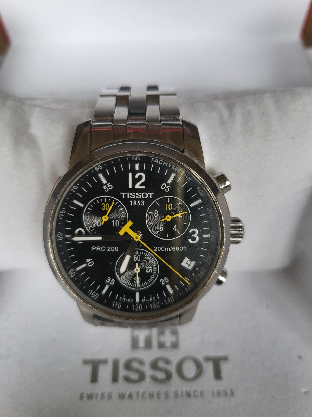 Tissot T-Sport PRC 200 Zilveren Chronograaf Herenhorloge, Overige merken, Staal, Staal, Polshorloge