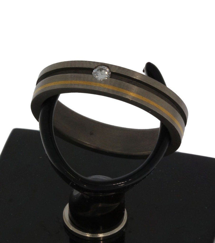 Diamant solitair nieuwe dames ring briljant edelstaal unisex, Voordeelsieraden, Zo goed als nieuw, 17 tot 18, Met edelsteen