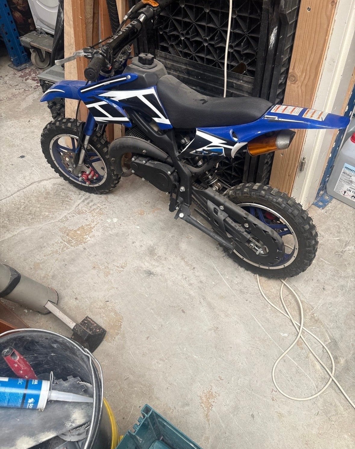 Mini crossmotor - Blauw, ideaal voor beginners, Gebruikt, G, 49 cc, X