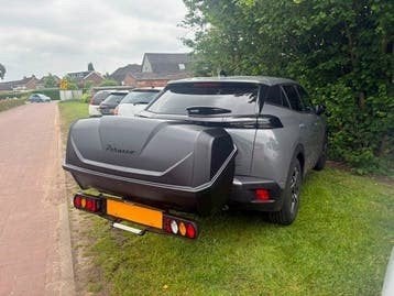 TE HUUR: trekhaak koffer 340 Liter, bagagekoffer, towbox, Auto diversen, Dakkoffers, Ophalen of Verzenden