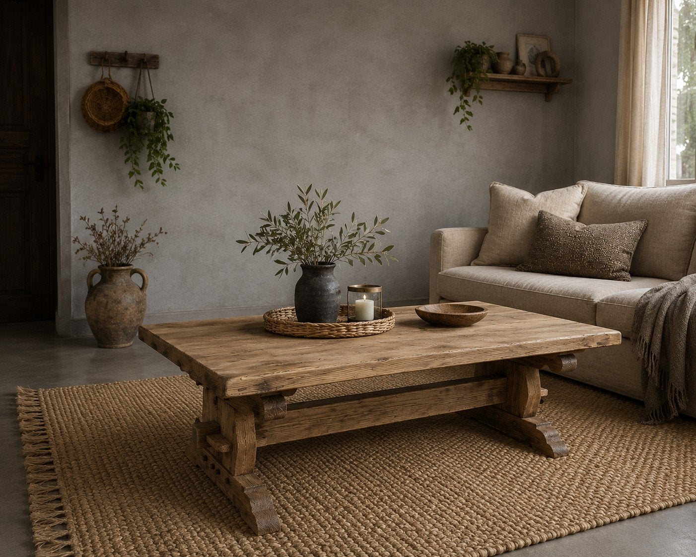Kloostertafel salontafel massief eiken NIEUW, 100 tot 150 cm, Muppetsmeubels@gmail.com, Middenhof 41 Rilland, Eikenhout