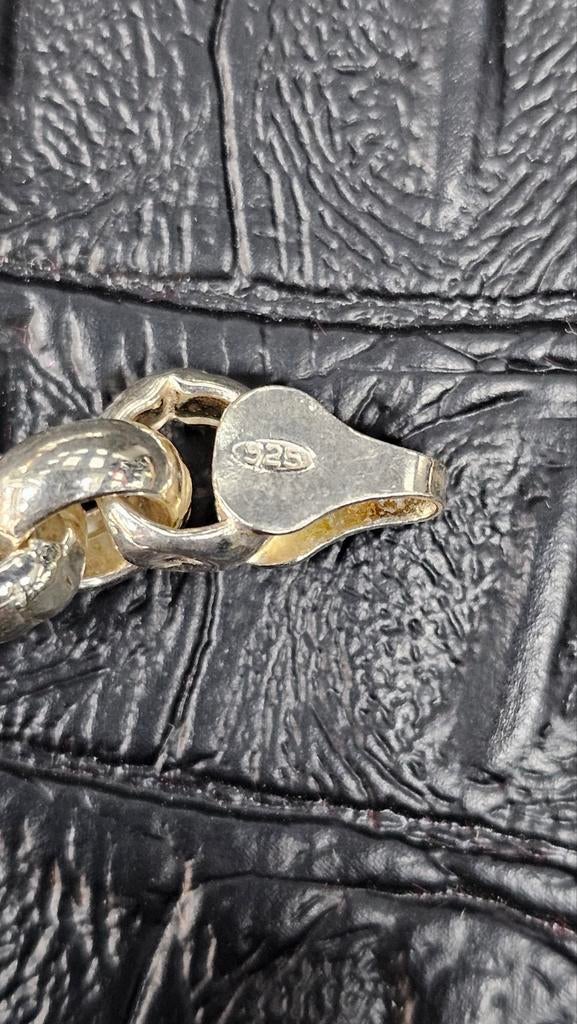 925 Zilveren Jasserson Armband 20cm / 6,5mm, Ophalen of Verzenden, Nieuw, Zilver, Zilver