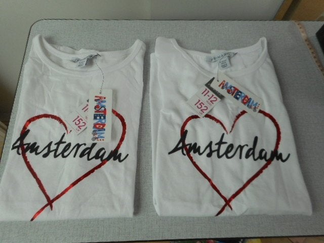 2 X Primark t shirts, I Love Amsterdam, Jongen of Meisje, Trui of Vest, Nieuw, Ophalen of Verzenden