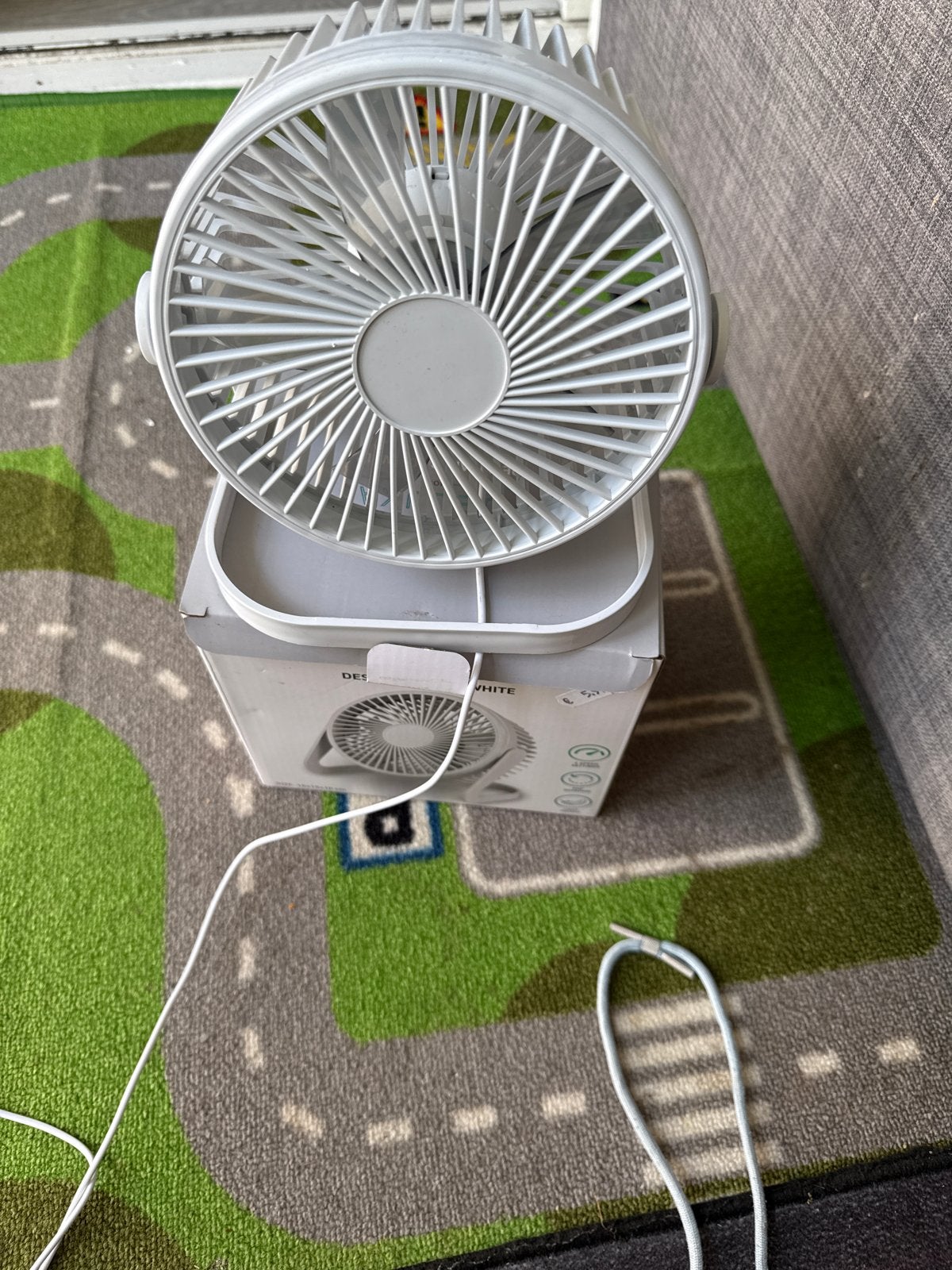 Compacte USB-ventilator - Wit, zo goed als nieuw, Ophalen of Verzenden, Zo goed als nieuw, Tafelventilator