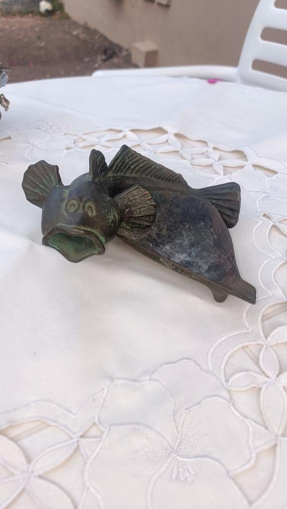 Vintage USSR Bronzen Goby vis asbak  verzamelstuk, Ophalen of Verzenden