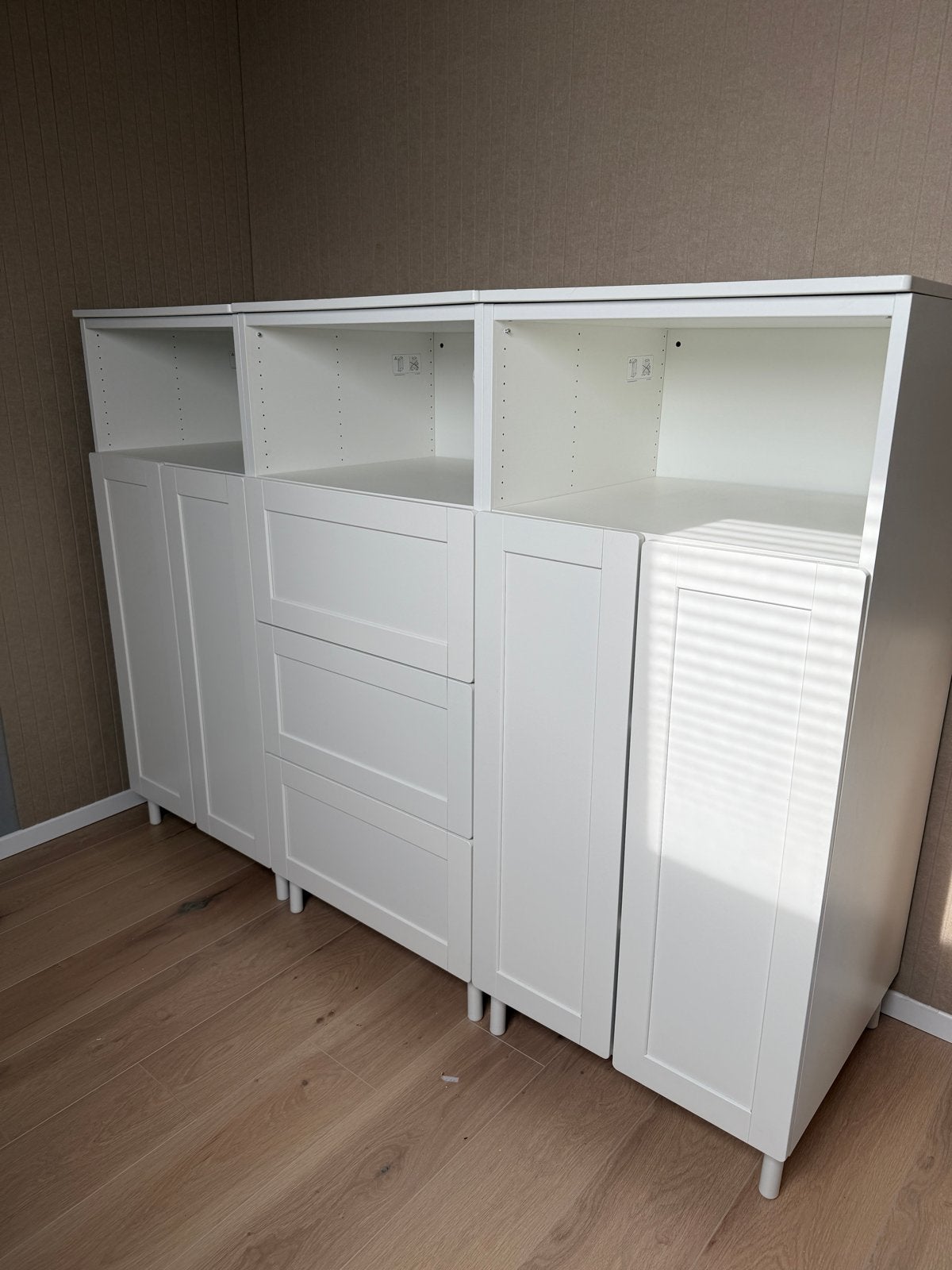 IKEA Platsa Kast 3 Delen 60x55x120 cm met Pootjes, Ophalen, 100 tot 150 cm, 150 tot 200 cm, Zo goed als nieuw