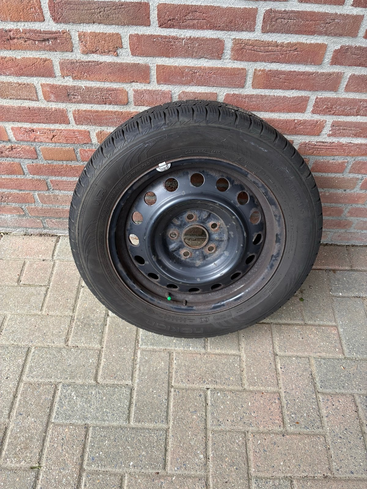 Toyota winterbanden met stalen velg, vijf gaats, Auto-onderdelen, Ophalen, Gebruikt, Banden en Velgen, Winterbanden
