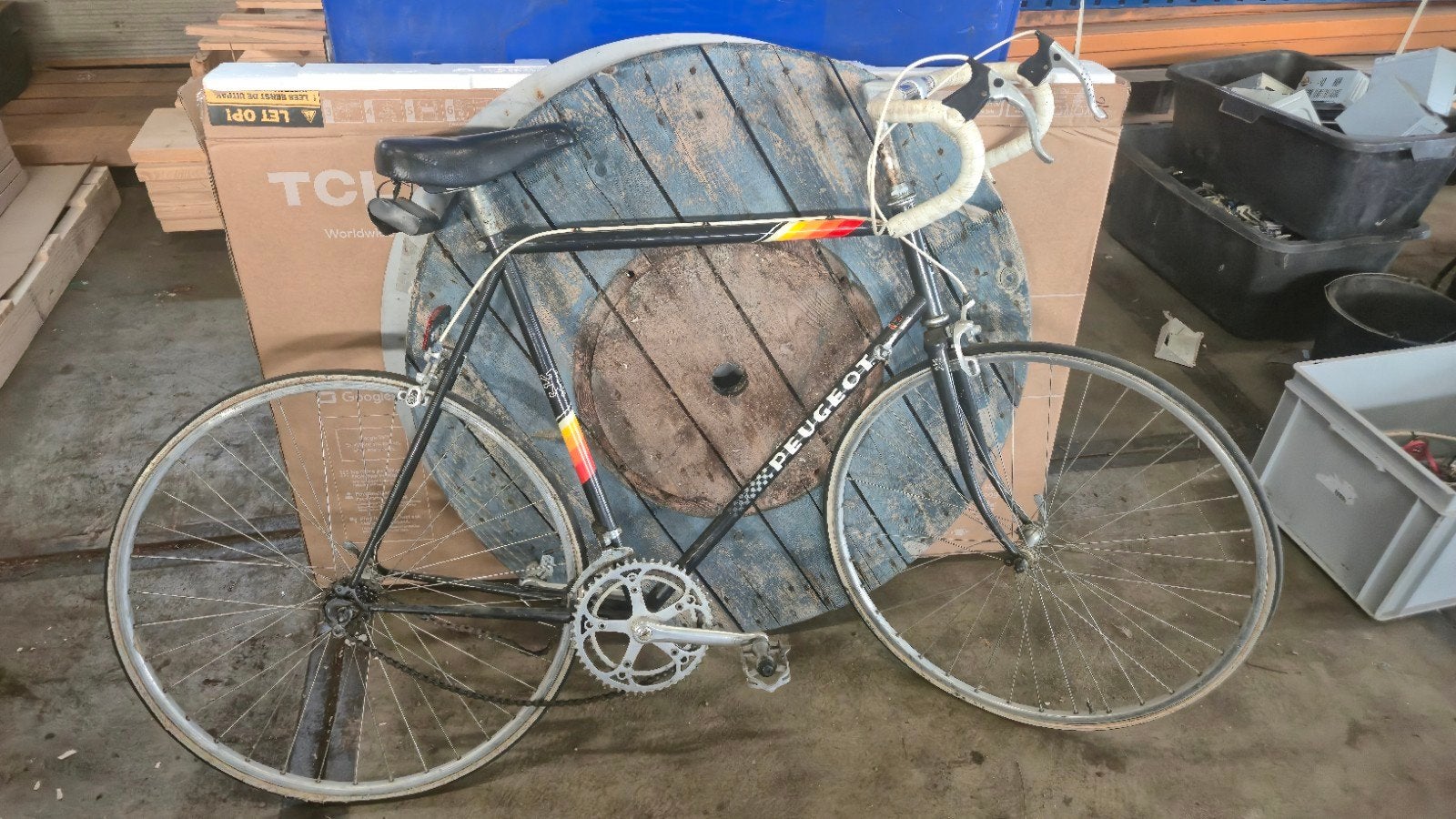 !!OPKNAPPER!! peugeot race fiets, 28 inch, Gebruikt, Velgrem, Ophalen
