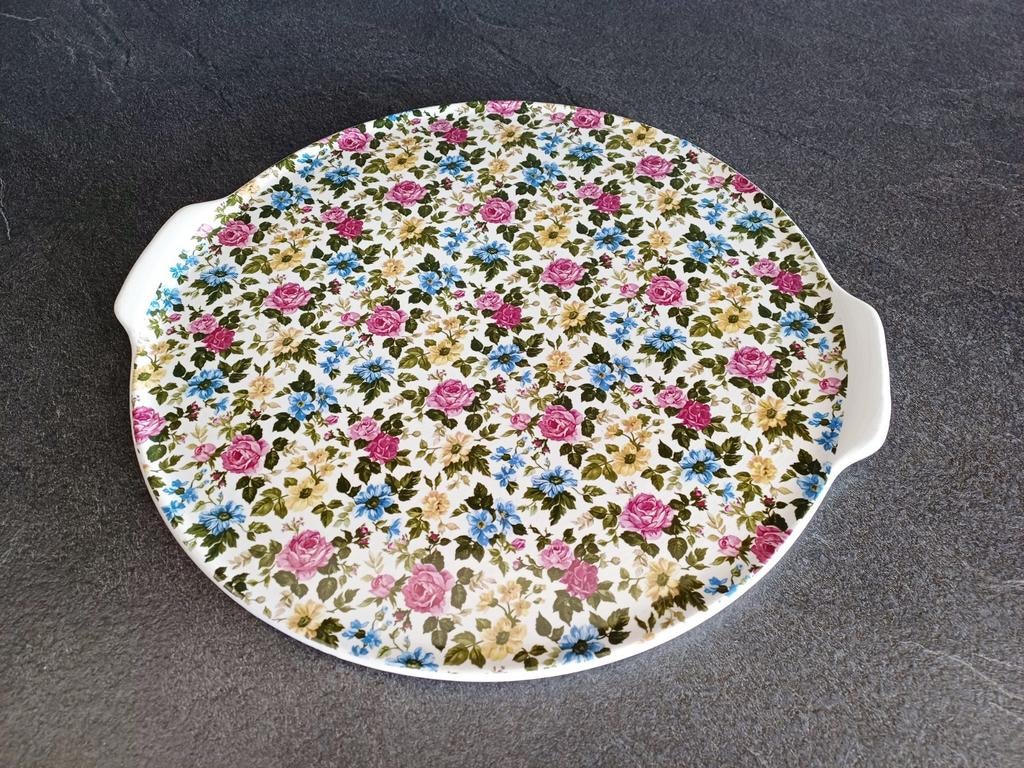 Vintage Ceramica Pozzi Decoro Capri Taartschaal Gebaksschaal, Ophalen, Overige stijlen, Schaal of Schalen
