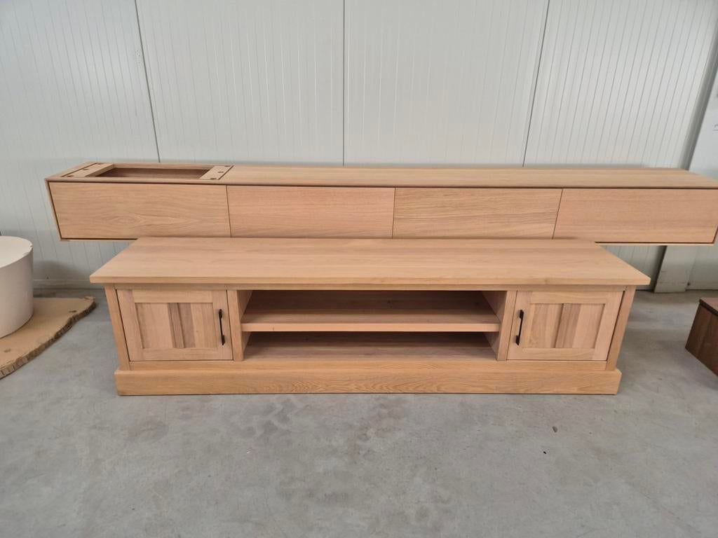 Nieuw tv meubel bks massief eiken, Ophalen of Verzenden, Nieuw, 25 tot 50 cm, Minder dan 100 cm