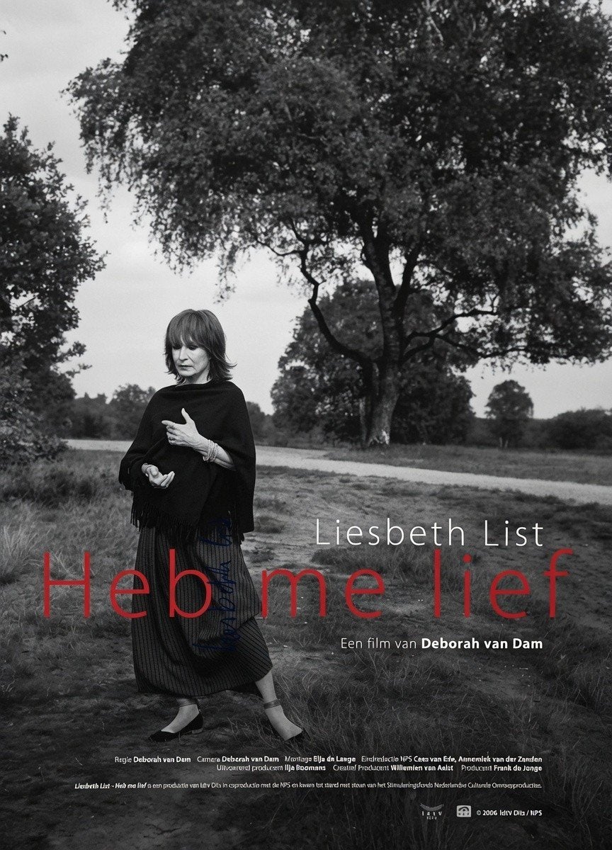LIESBETH LIST originele poster met Handtekening Gesigneerd, Boeken, Verzenden, Zo goed als nieuw