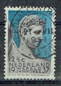 Nederland 1937 295 Scouting Vogelenzang AMSTERDAM C.S., Verzenden, Gestempeld, Overige thema's