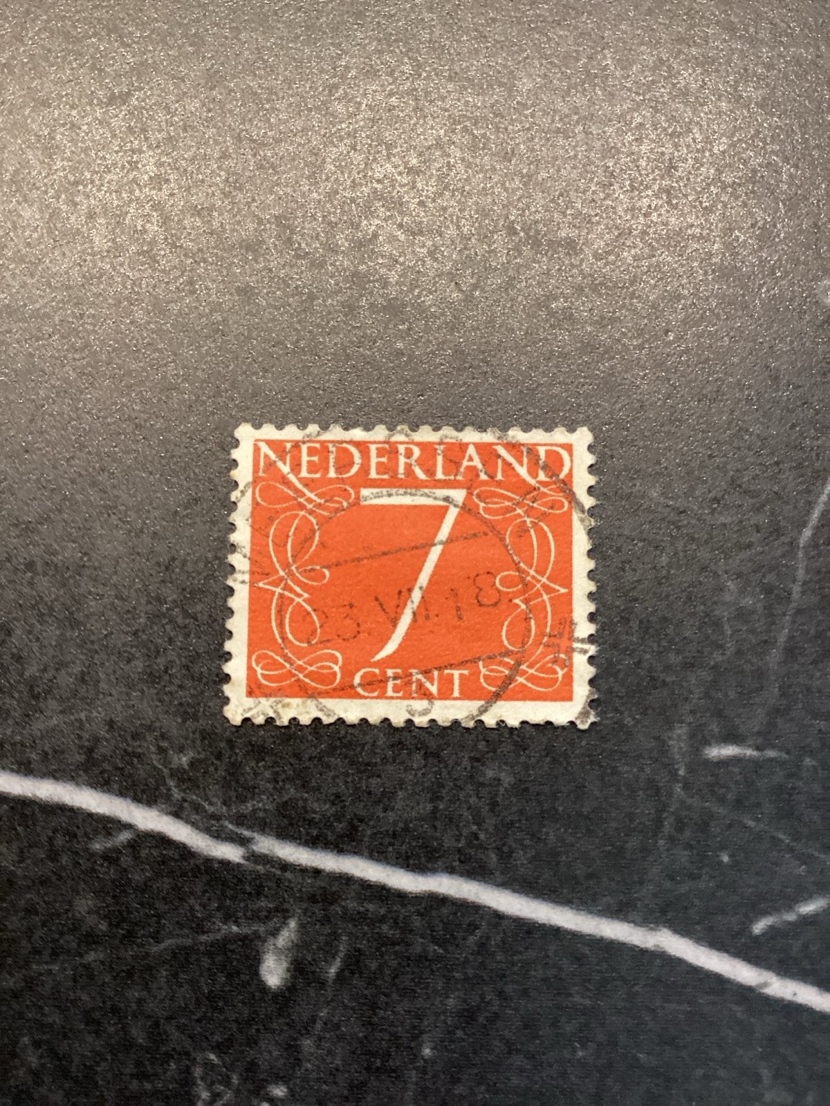 Nederland 7 Cent Postzegel - Gestempeld Meerssen, Postzegels en Munten, Ophalen of Verzenden, T/m 1940, Gestempeld