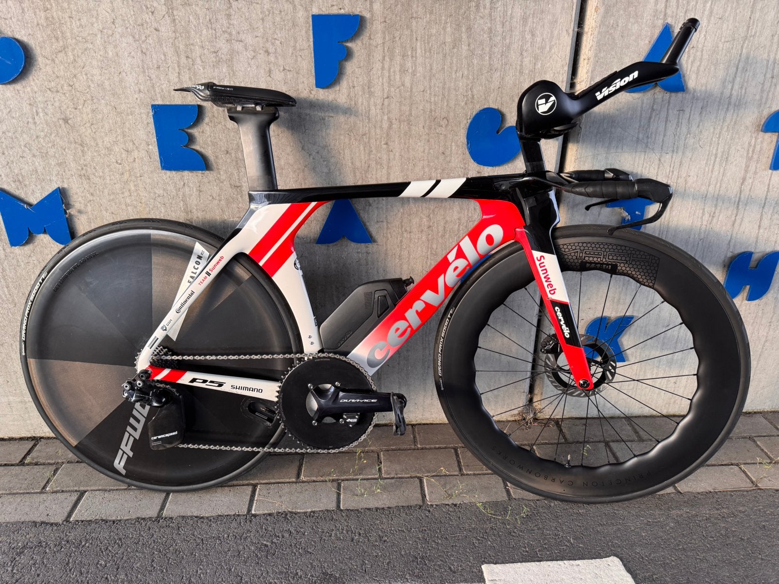 Cervélo P5 Disc Team Subweb-Ace Di2 Maat 51, 28 inch, Carbon, 49 tot 53 cm, Zo goed als nieuw