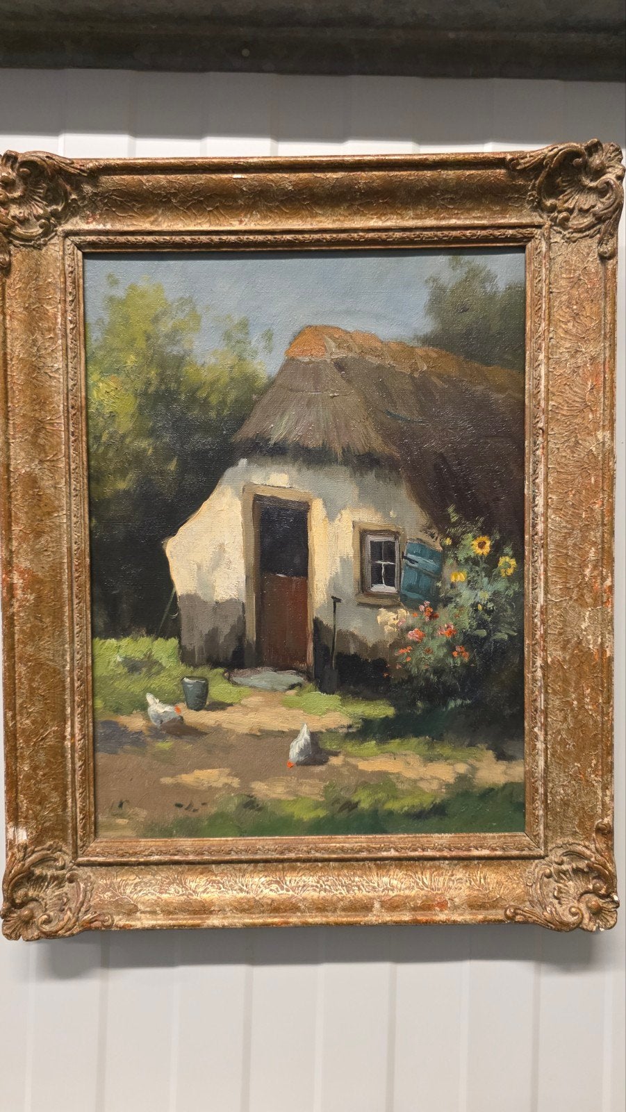 Antiek schilderij kipjes, Ophalen