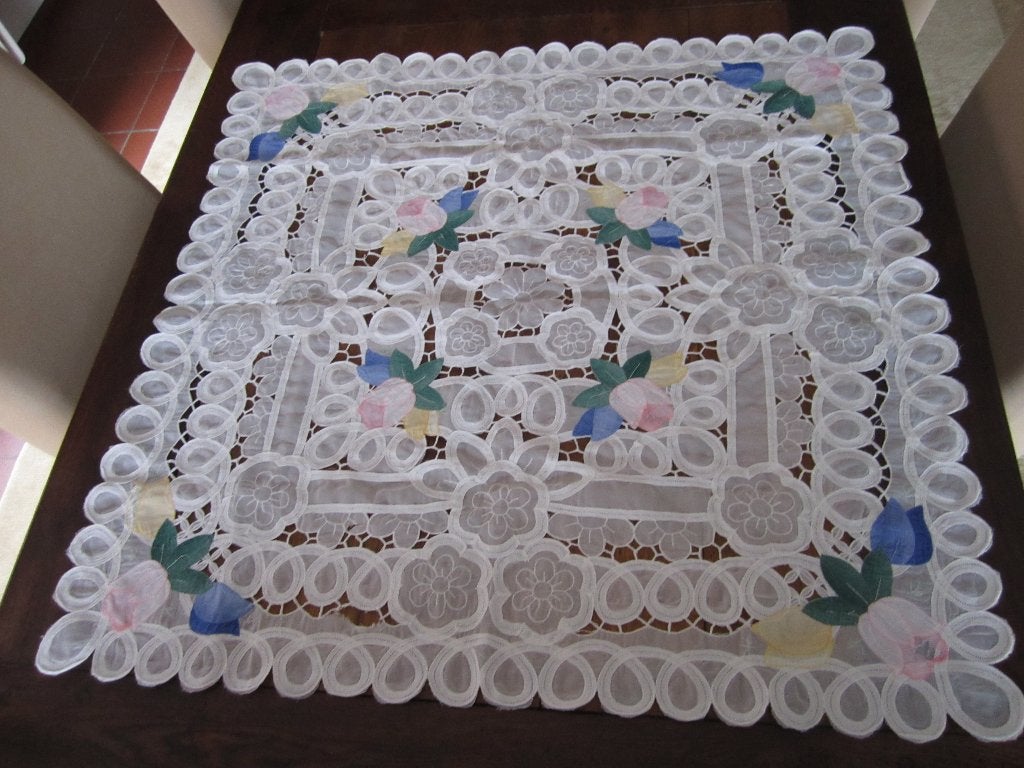 dekservet / tafelkleed 80 x 80 cm., Gebruikt, 80 cm, Vierkant, Ophalen of Verzenden