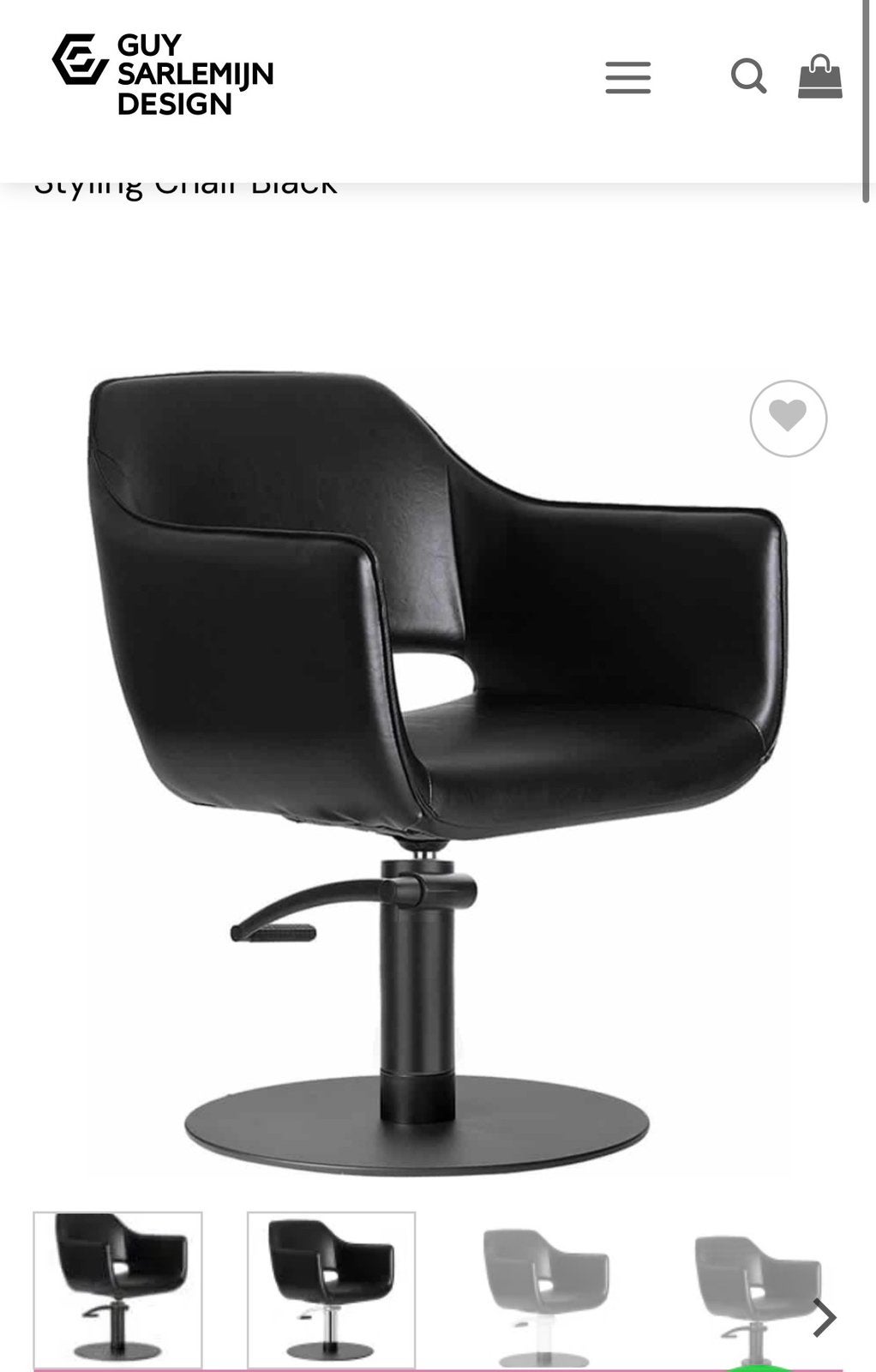 Kappersstoel/knipstoel van Comfortel Guy Sarlemijn Design, Ophalen, Zo goed als nieuw, 75 tot 100 cm, Minder dan 50 cm