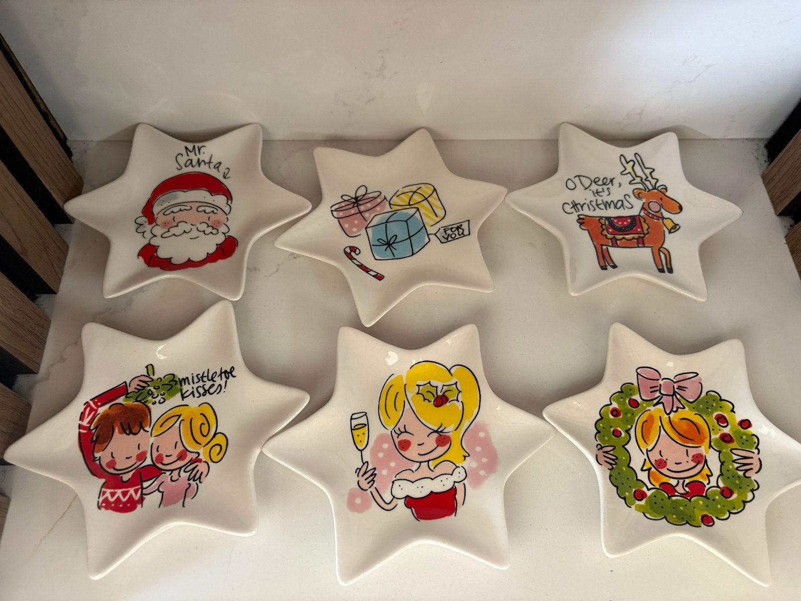 Blond Amsterdam Kerst petitfour schaaltjes, 6 stuks, Ophalen, Keramiek, Blond Amsterdam, Schaal of Schalen