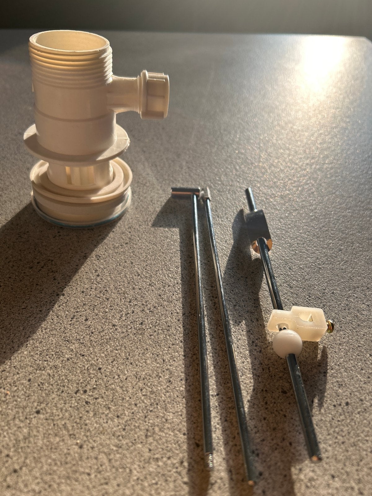 Wastafel afvoerplug en bedieningsmechanisme, Doe-het-zelf en Verbouw, Ophalen of Verzenden, Zo goed als nieuw, Wastafel