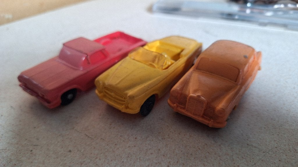 3 tomte lardal plastic auto's, Ophalen of Verzenden