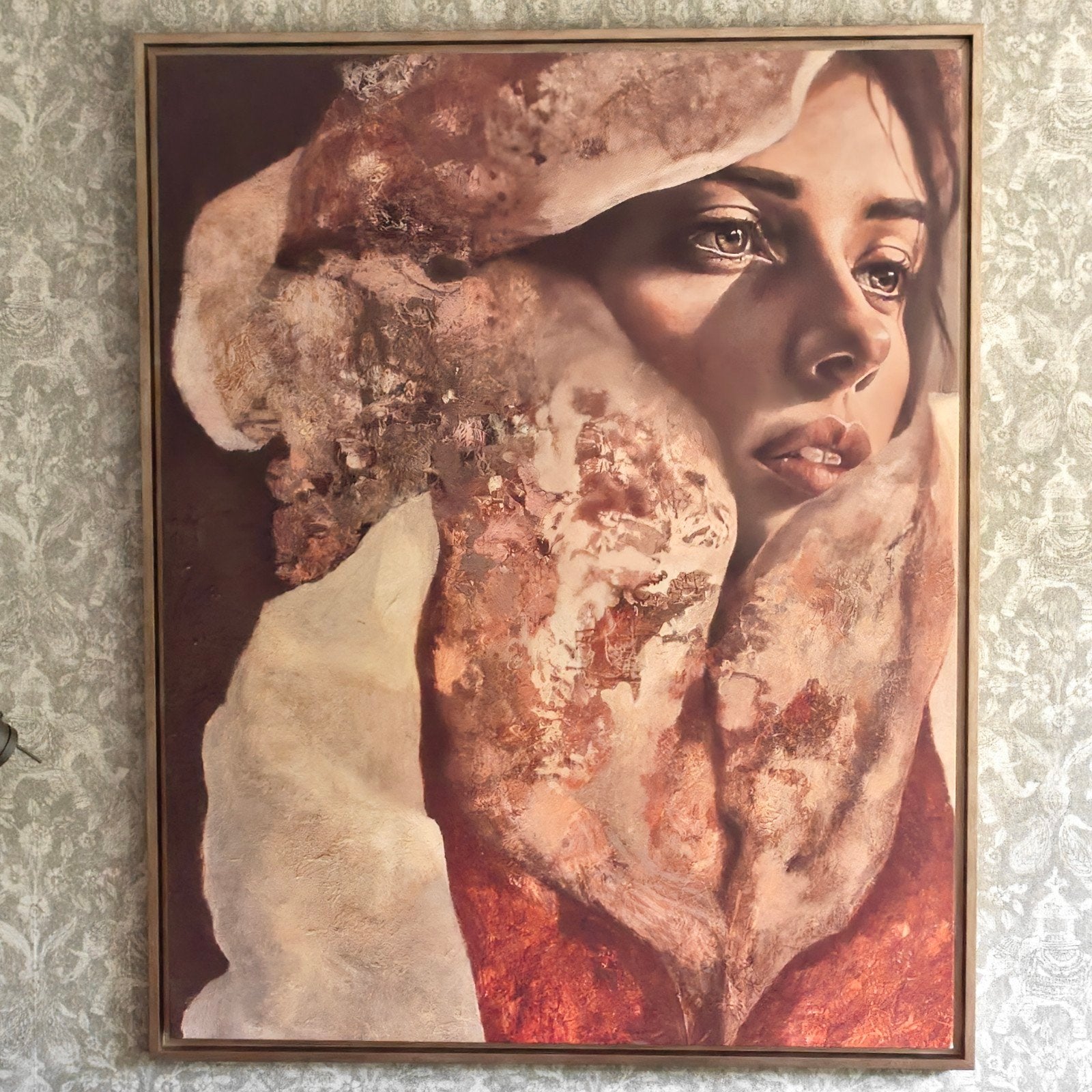 Prachtig groot canvas van vrouw, Ophalen, Nieuw, 100 tot 125 cm, Print
