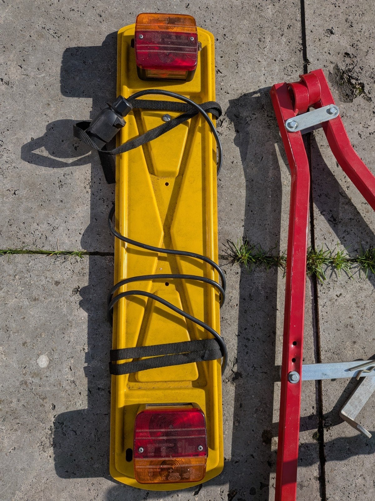 Verlichtingsbalk en klem voor twee fietsen, Ophalen of Verzenden, Gebruikt
