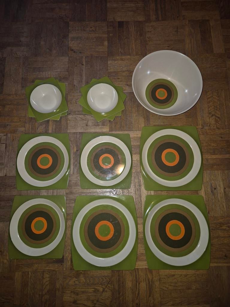 Prachtig vintage camping servies uit de seventies!, Ophalen of Verzenden