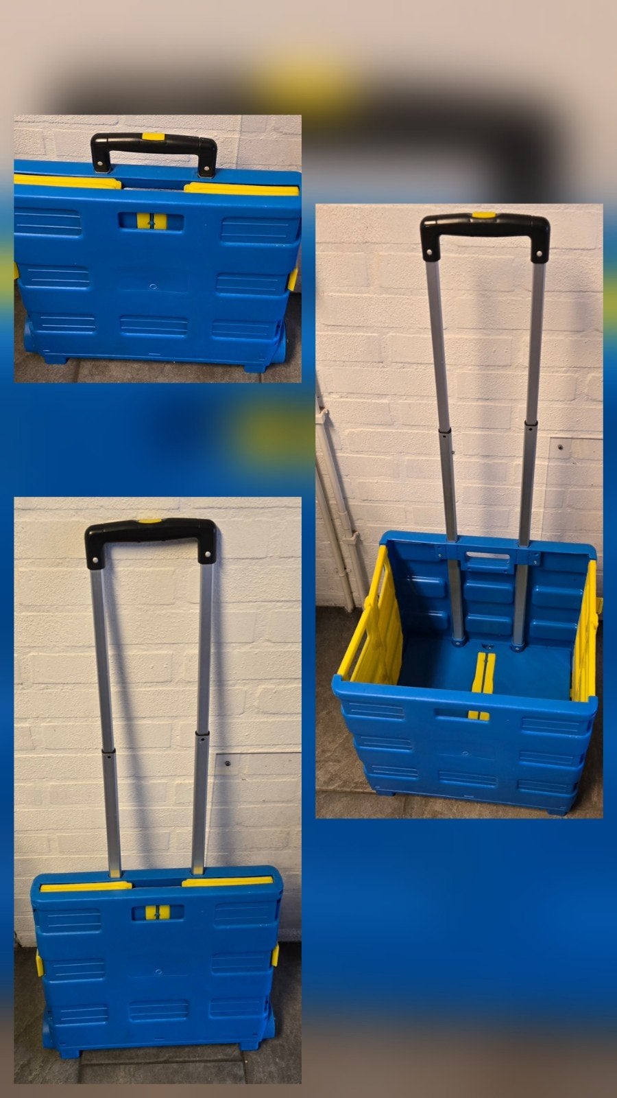 Boodschappen kratje met hendel inklapbaar, Ophalen, 40 tot 60 cm, Krat, Minder dan 35 cm