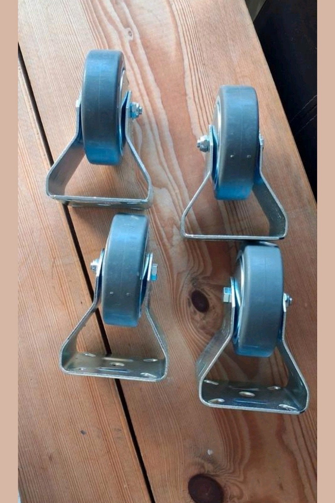 Set van 4 bokwielen voor meubels of kar, Ophalen of Verzenden, Nieuw