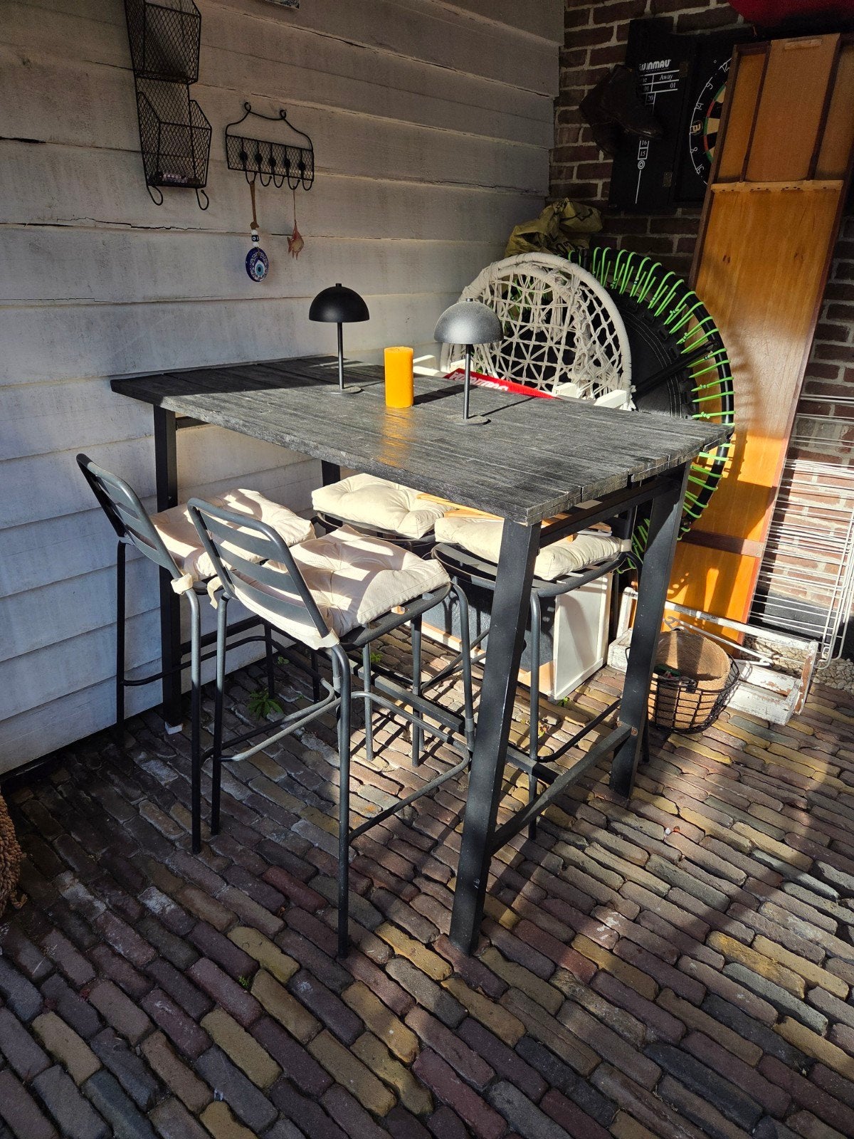 BARSET ,HOGE TUINSET., Ophalen, Gebruikt, Eettafel, 6 zitplaatsen
